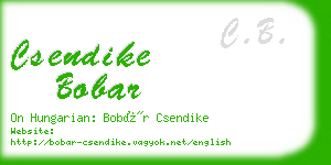 csendike bobar business card